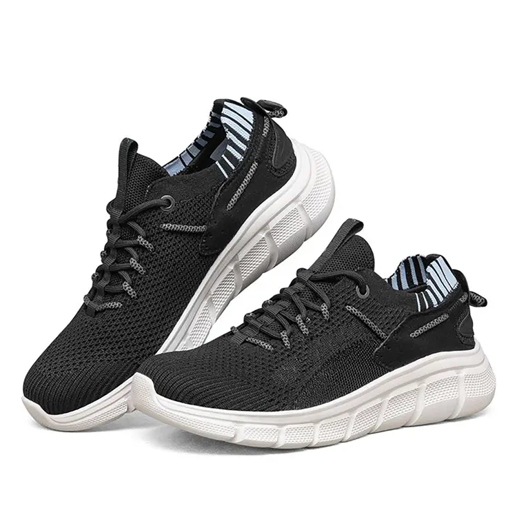 Low Price Custom Brand Soft Breathable Knit Upper Sports Shoes Men Running Trainers Sneakers